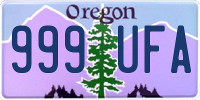 OR license plate 999UFA