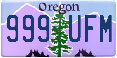 OR license plate 999UFM