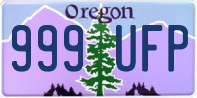 OR license plate 999UFP