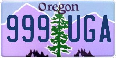 OR license plate 999UGA