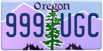 OR license plate 999UGC
