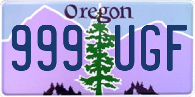 OR license plate 999UGF