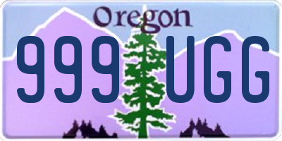 OR license plate 999UGG