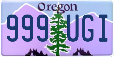 OR license plate 999UGI