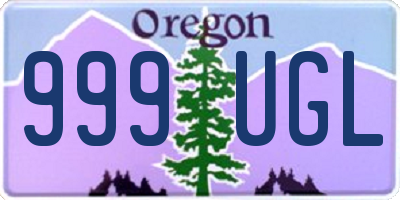 OR license plate 999UGL