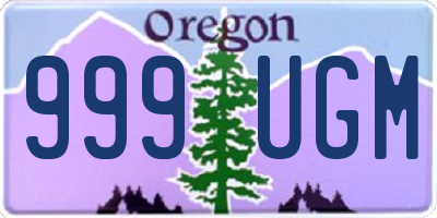 OR license plate 999UGM