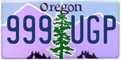 OR license plate 999UGP