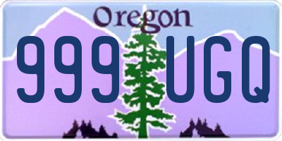 OR license plate 999UGQ