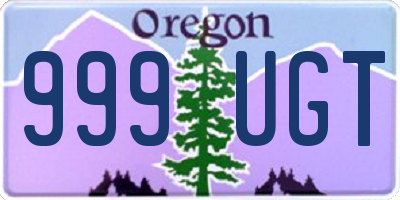 OR license plate 999UGT
