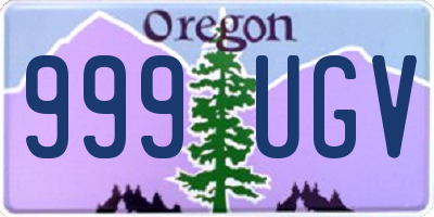 OR license plate 999UGV
