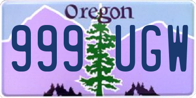 OR license plate 999UGW