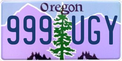 OR license plate 999UGY
