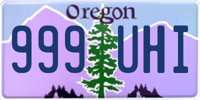 OR license plate 999UHI