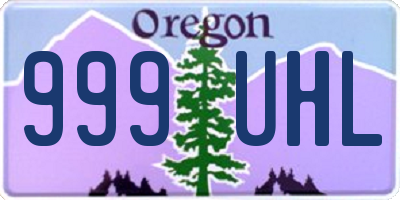 OR license plate 999UHL