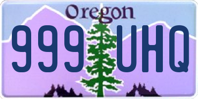 OR license plate 999UHQ