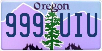 OR license plate 999UIU