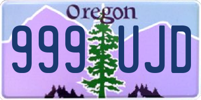 OR license plate 999UJD