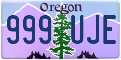 OR license plate 999UJE