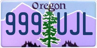 OR license plate 999UJL