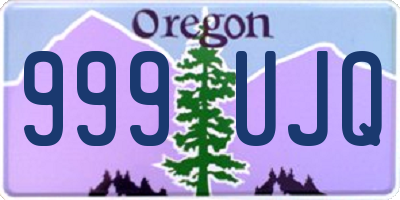 OR license plate 999UJQ
