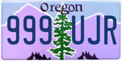 OR license plate 999UJR