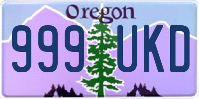 OR license plate 999UKD