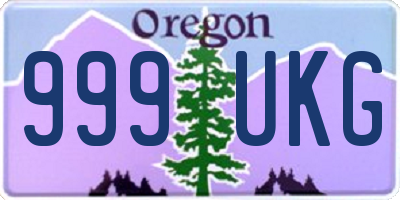 OR license plate 999UKG