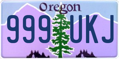 OR license plate 999UKJ