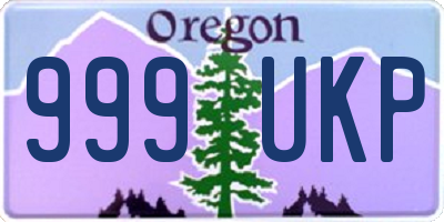 OR license plate 999UKP