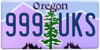 OR license plate 999UKS