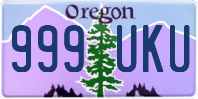 OR license plate 999UKU