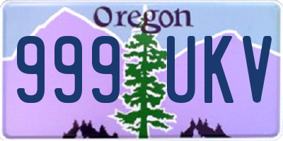 OR license plate 999UKV