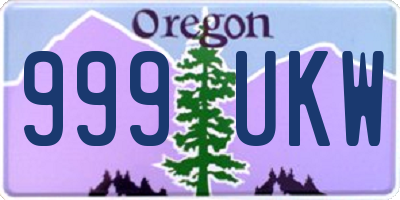 OR license plate 999UKW