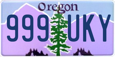 OR license plate 999UKY