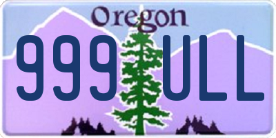 OR license plate 999ULL