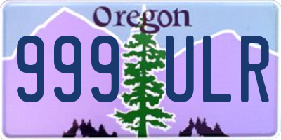 OR license plate 999ULR