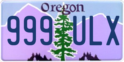 OR license plate 999ULX