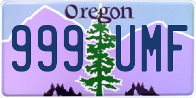 OR license plate 999UMF