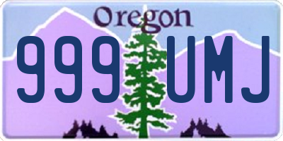 OR license plate 999UMJ