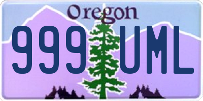 OR license plate 999UML