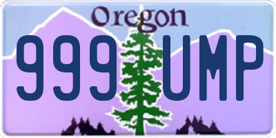 OR license plate 999UMP