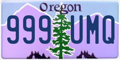 OR license plate 999UMQ