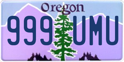 OR license plate 999UMU