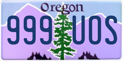 OR license plate 999UOS