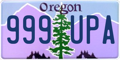 OR license plate 999UPA