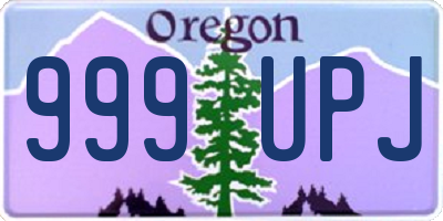 OR license plate 999UPJ