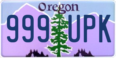 OR license plate 999UPK