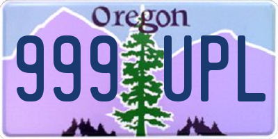 OR license plate 999UPL
