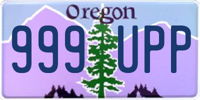 OR license plate 999UPP