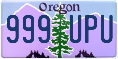 OR license plate 999UPU